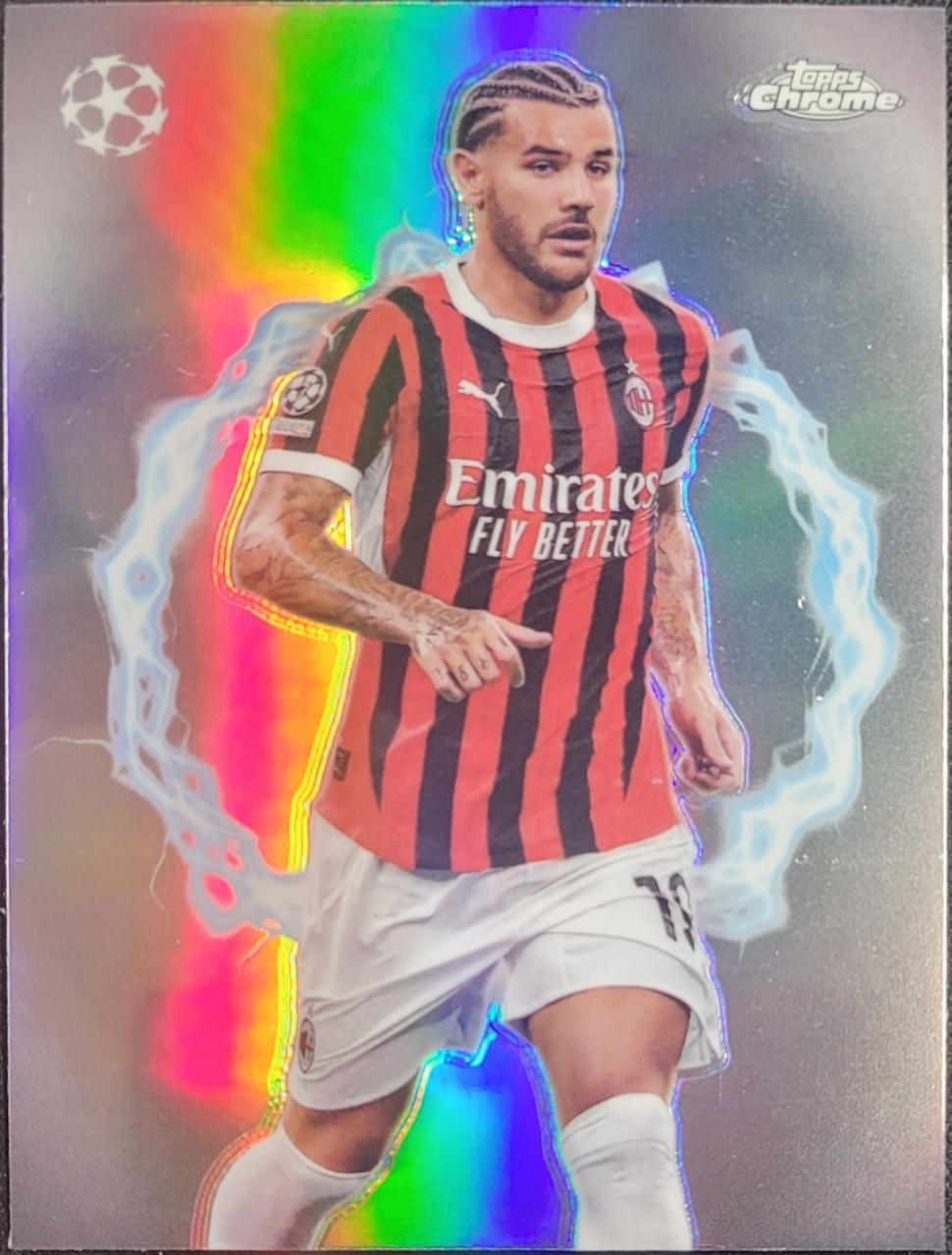 Theo Hernandez #CP-1 Soccer Cards 2024 Topps Chrome UEFA Circle of Power
