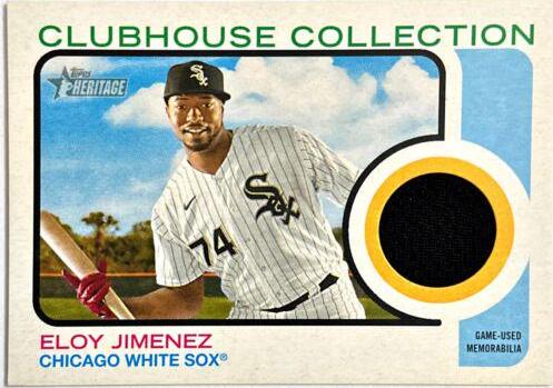 Eloy Jimenez #CC-EJ Baseball Cards 2022 Topps Heritage Clubhouse Collection Relics
