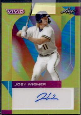 Joey Wiemer #BA-JW3 2022 Leaf Vivid Autograph Baseball