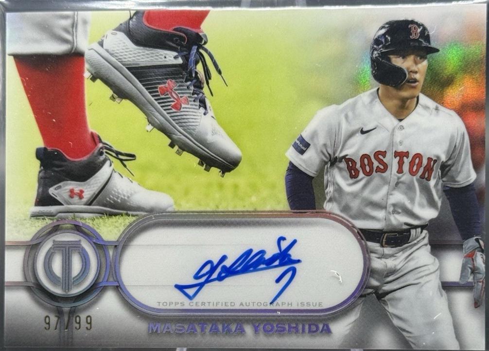 Masataka Yoshida #TTC-MY 2026 Topps Tribute Baseball Tribute To Cleats Autographs