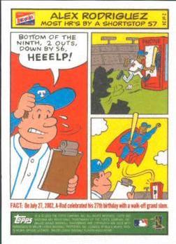 Alex Rodriguez #2 Baseball Cards 2003 Bazooka Comics