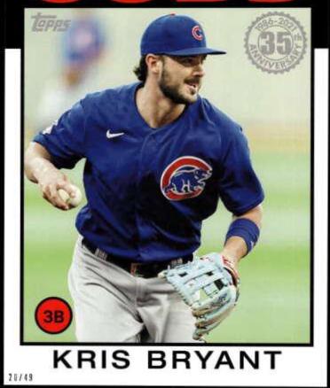 Kris Bryant #86B-44 2021 Topps 1986 35th Anniversary Baseball