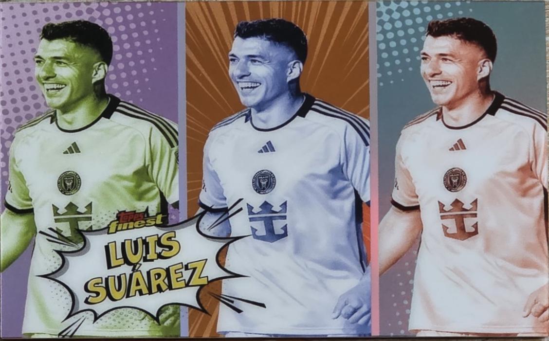 Luis Suarez #PA-17 Soccer Cards 2024 Topps Finest MLS Pop Art