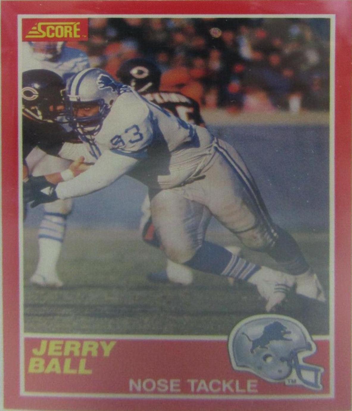 Jerry Ball #169 1989 Panini Score Football