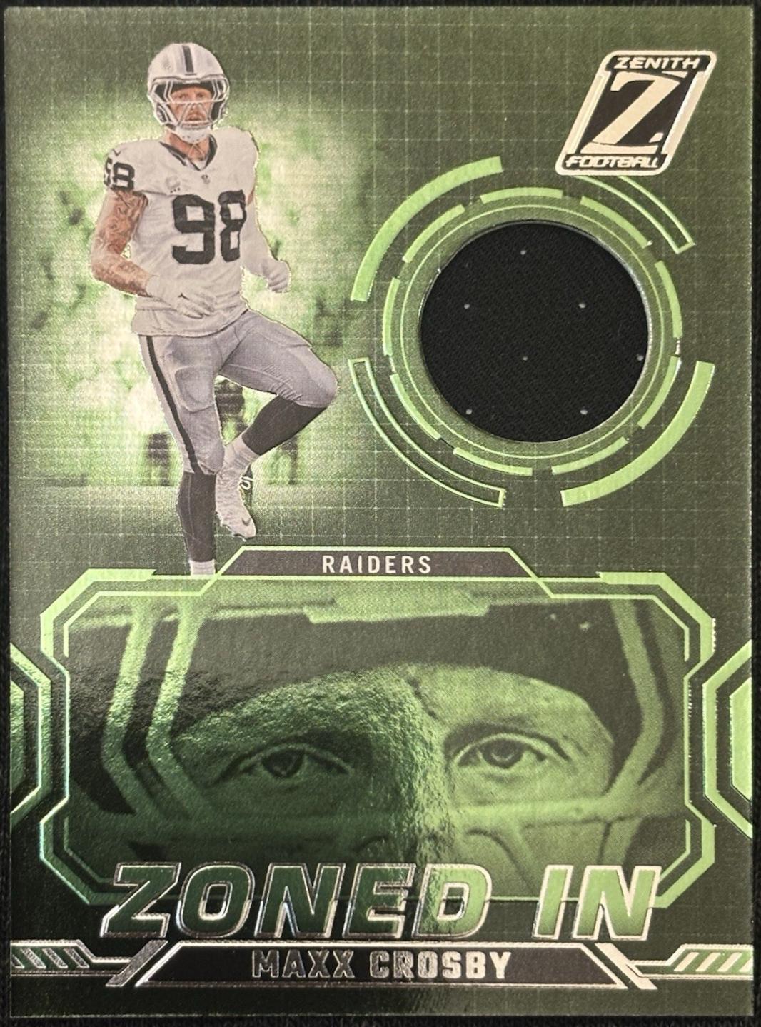 Maxx Crosby #ZI-MCY Football Cards 2024 Panini Zenith Zoned In