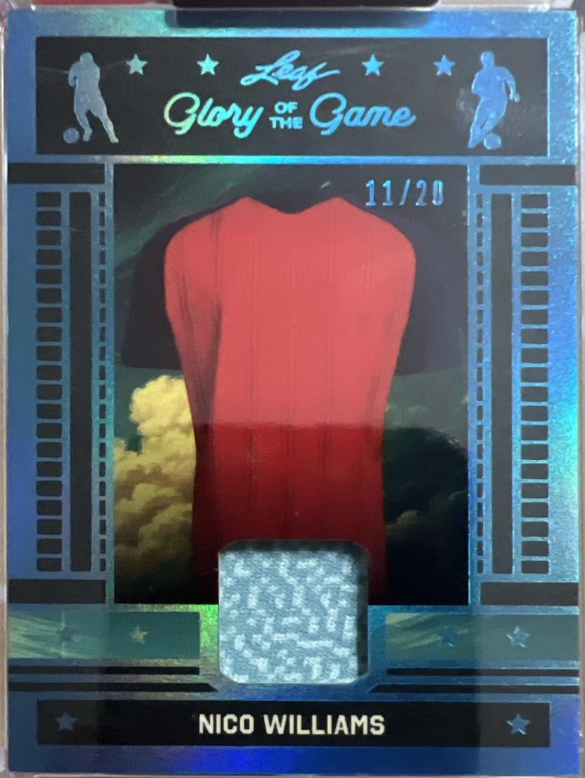 Nico Williams #GG-45 2026 Leaf Glory Of The Game Used Soccer