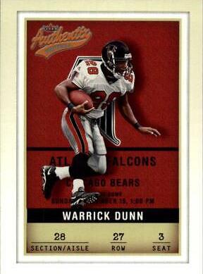 Warrick Dunn #27 2002 Fleer Authentix Football