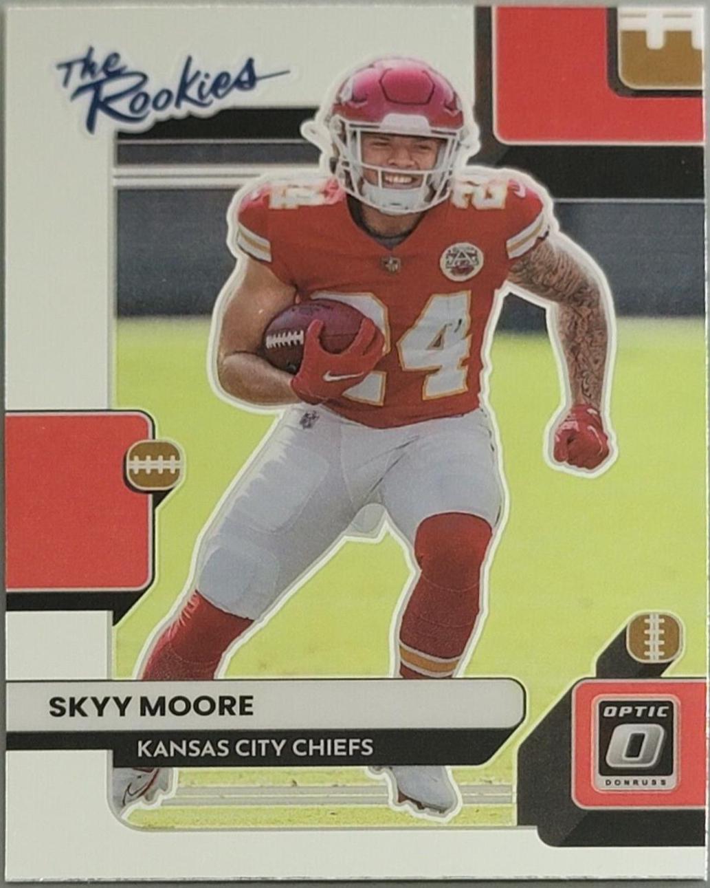 Skyy Moore #TR-16 Football Cards 2022 Panini Donruss Optic The Rookies