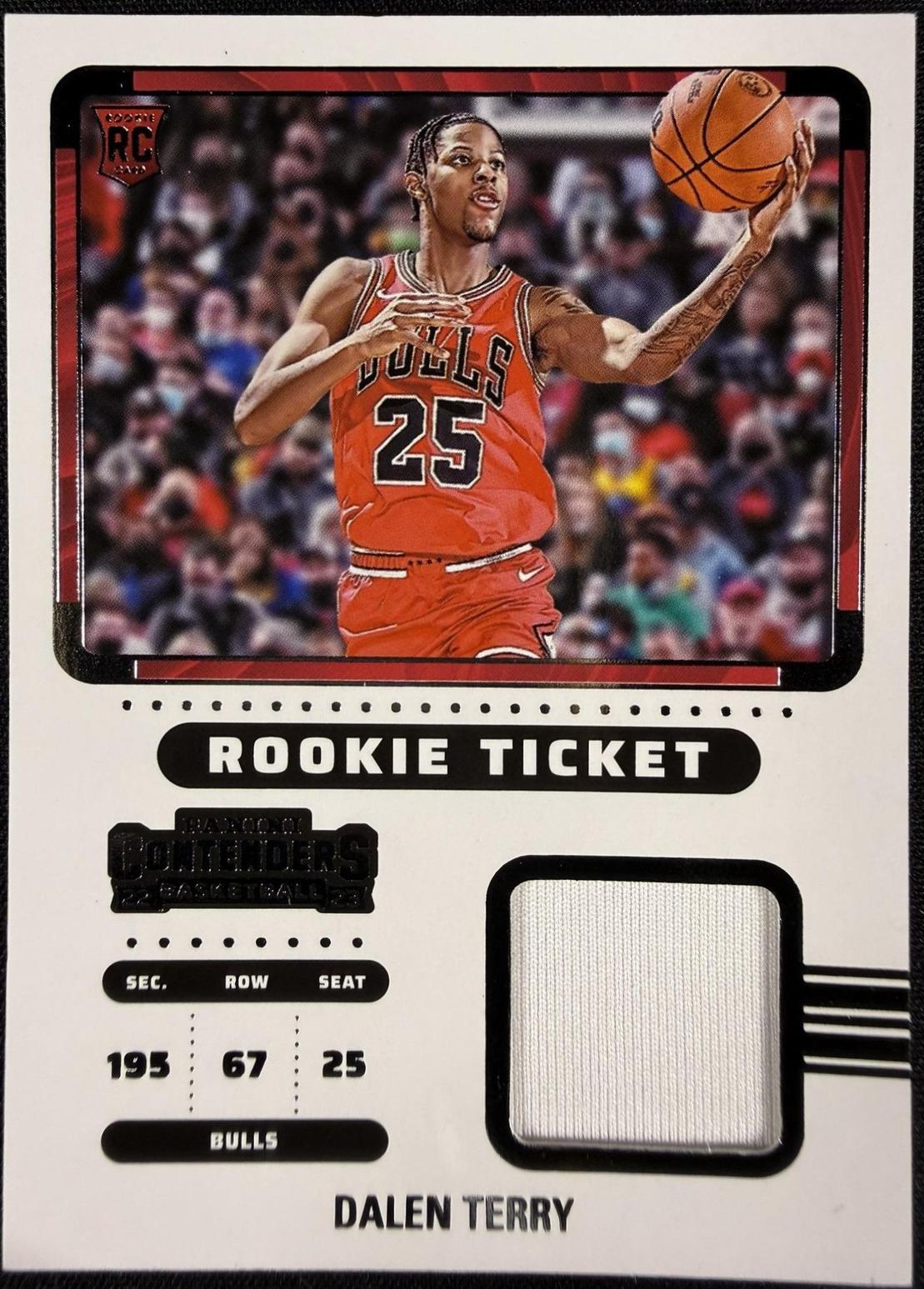 Dalen Terry #RTS-DTC 2022 Panini Contenders Rookie Ticket Swatch Basketball