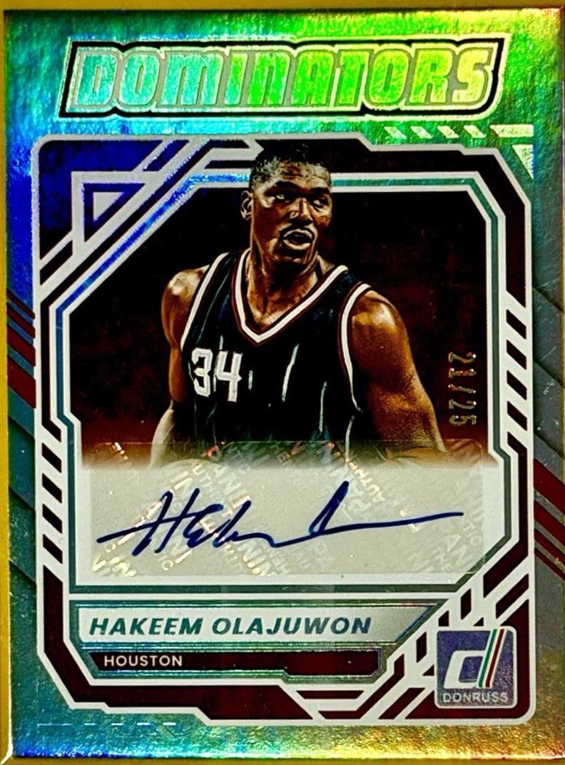 Hakeem Olajuwon #21 2025 Panini Donruss Dominators Autograph Basketball