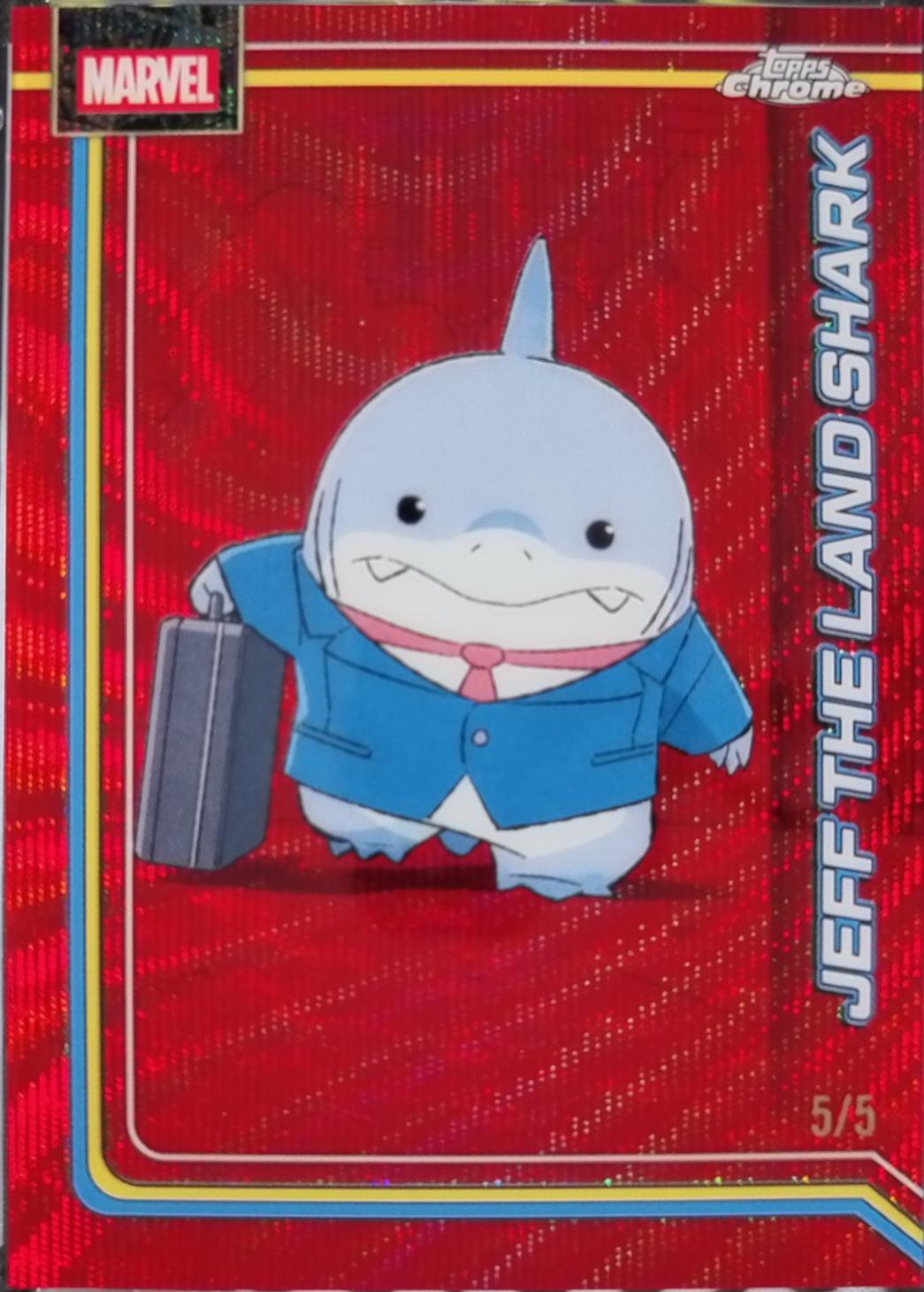 Jeff the Land Shark Red Wave Refractor