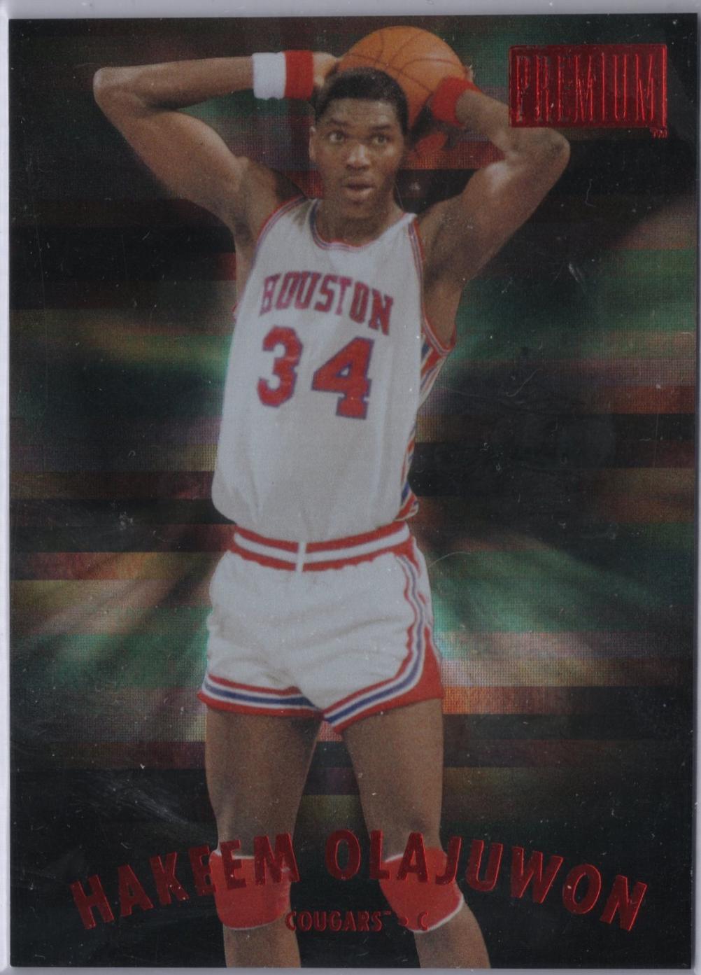 Hakeem Olajuwon 97 Skybox Premium Star Rubies #124 Basketball Cards 2013 Fleer Retro