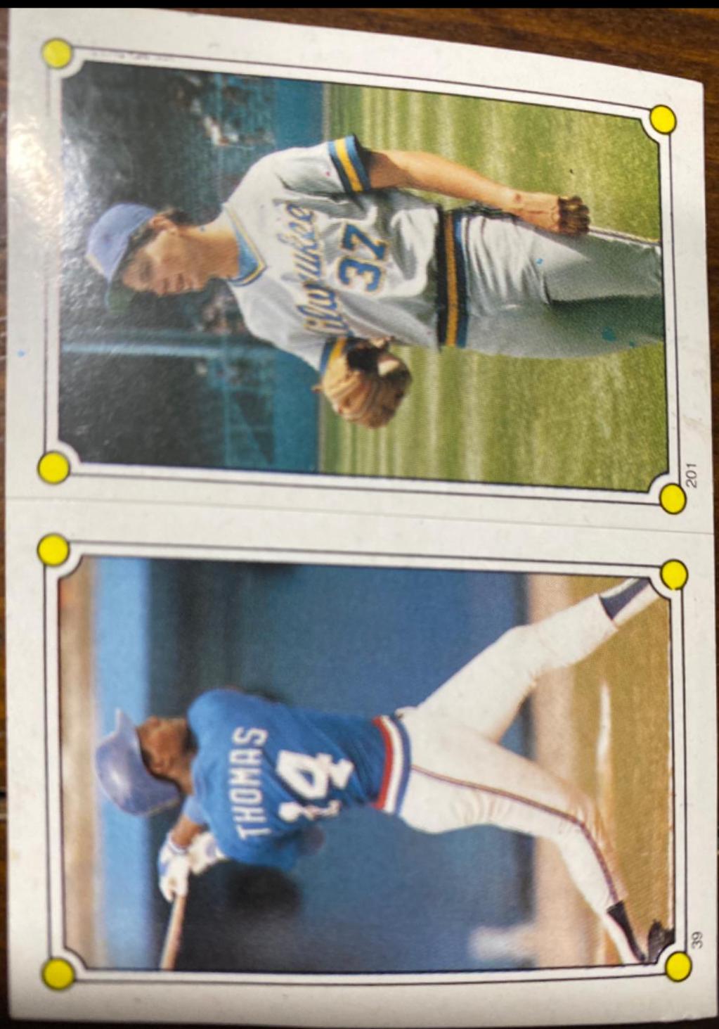 Dan Plesac, Andres Thomas #201, 39
