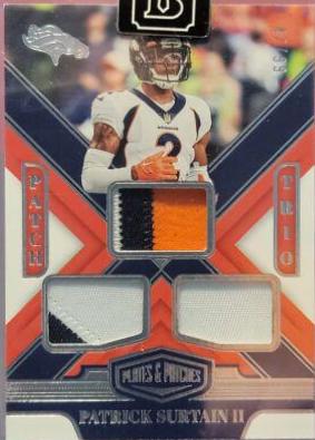 Patrick Surtain II #PT-PS 2023 Panini Plates And Patches Patch Trio Football
