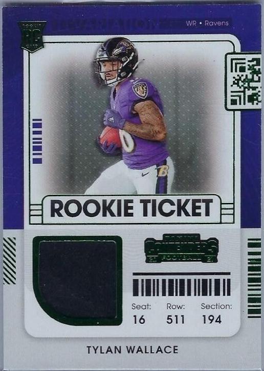 Tylan Wallace #RTS-TW Football Cards 2021 Panini Contenders Rookie Ticket Swatches