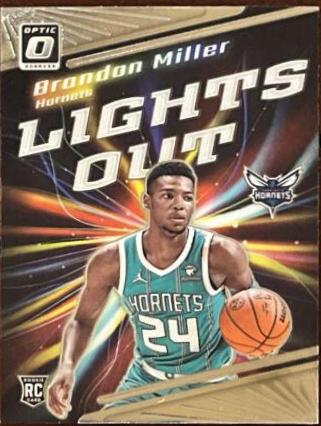 Brandon Miller #2 Basketball Cards 2023 Donruss Optic Lights Out