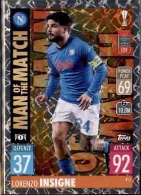 Lorenzo Insigne #413 Soccer Cards 2021 Topps Match Attax Champions & Europa League