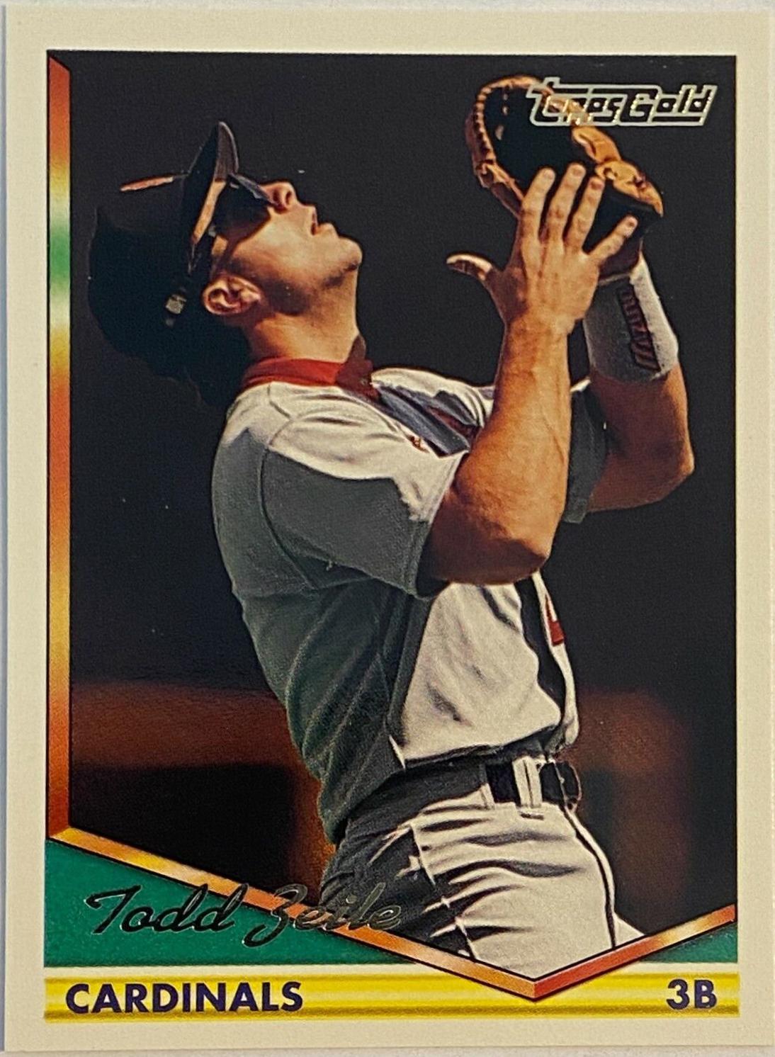 Todd Zeile #25 Baseball Cards 1994 Topps Gold