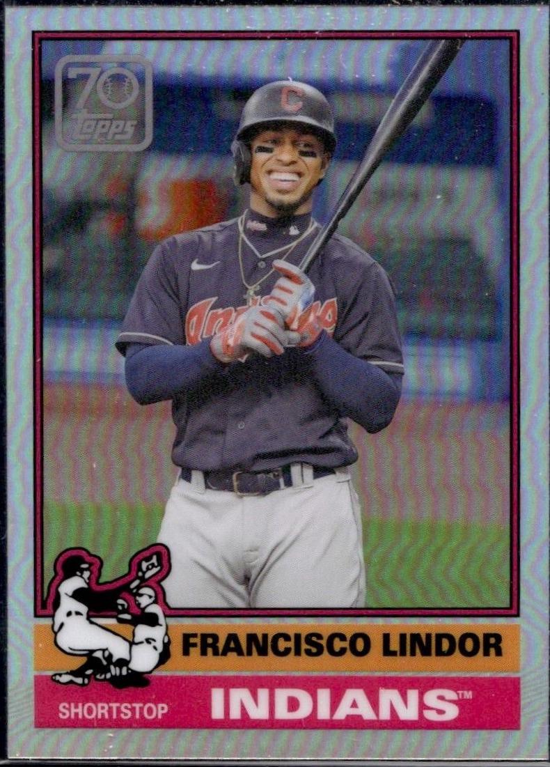 Francisco Lindor #70YTC-26 Baseball Cards 2021 Topps Chrome 70 Years of Baseball