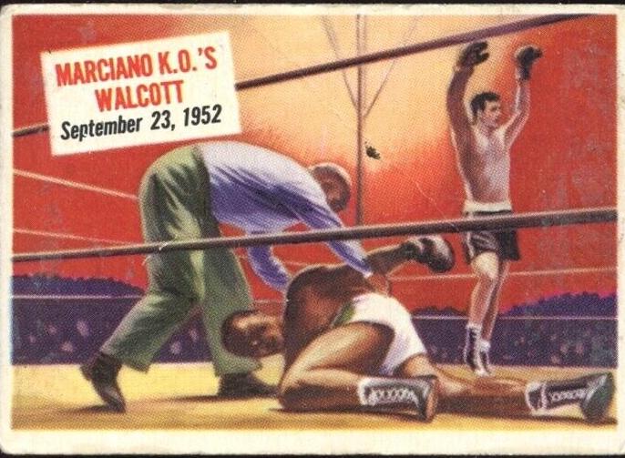 Rocky Marciano Kos Jersey Joe Walcott #65 Boxing Cards 1954 Topps Scoop