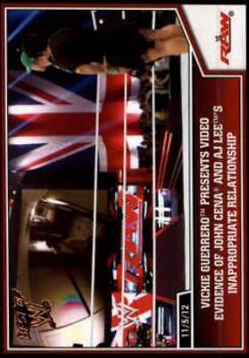 Vickie Guerrero Presents Video Evidence of John Cena and AJ Lee's Inappropriate Relationship #57 Wrestling Cards 2013 Topps Best of WWE