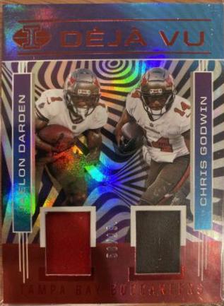 Jaelon Darden, Chris Godwin #DV-JAC Football Cards 2021 Panini Illusions Deja Vu
