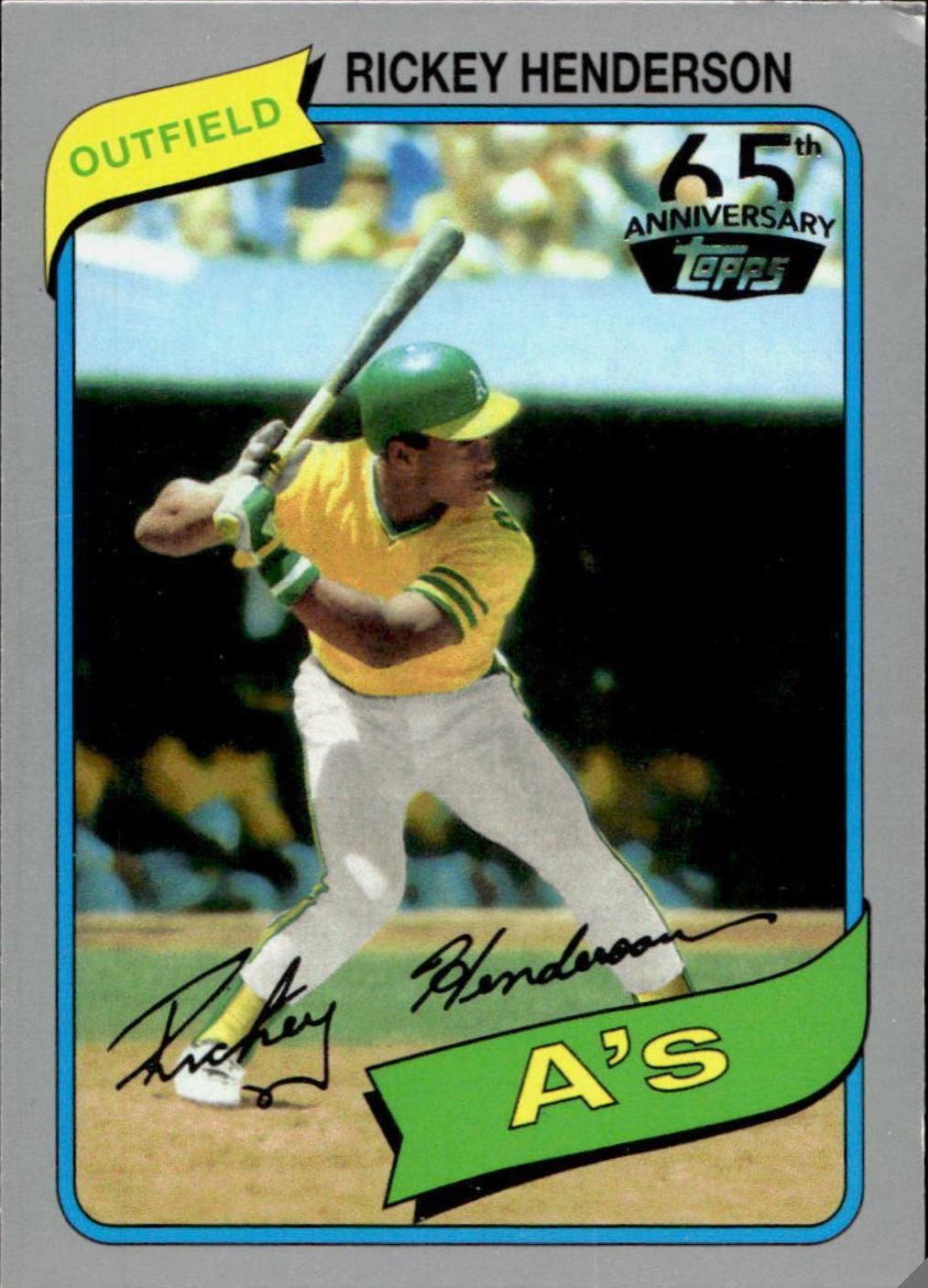 Rickey Henderson #482 Baseball Cards 2016 Topps Celebrating 65 Years