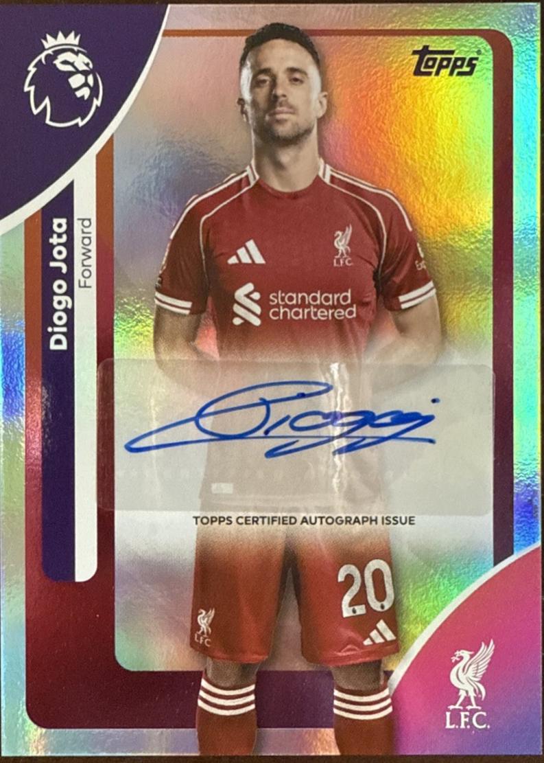 Diogo Jota #AC-DJ 2025 Topps Premier League Autograph