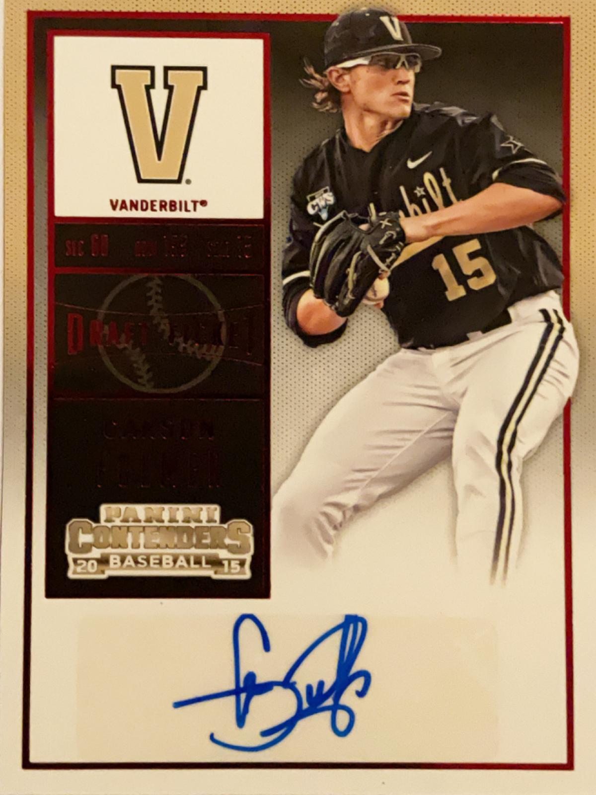 Carson Fulmer #4 Baseball Cards 2015 Panini Contenders Draft Ticket Autograph