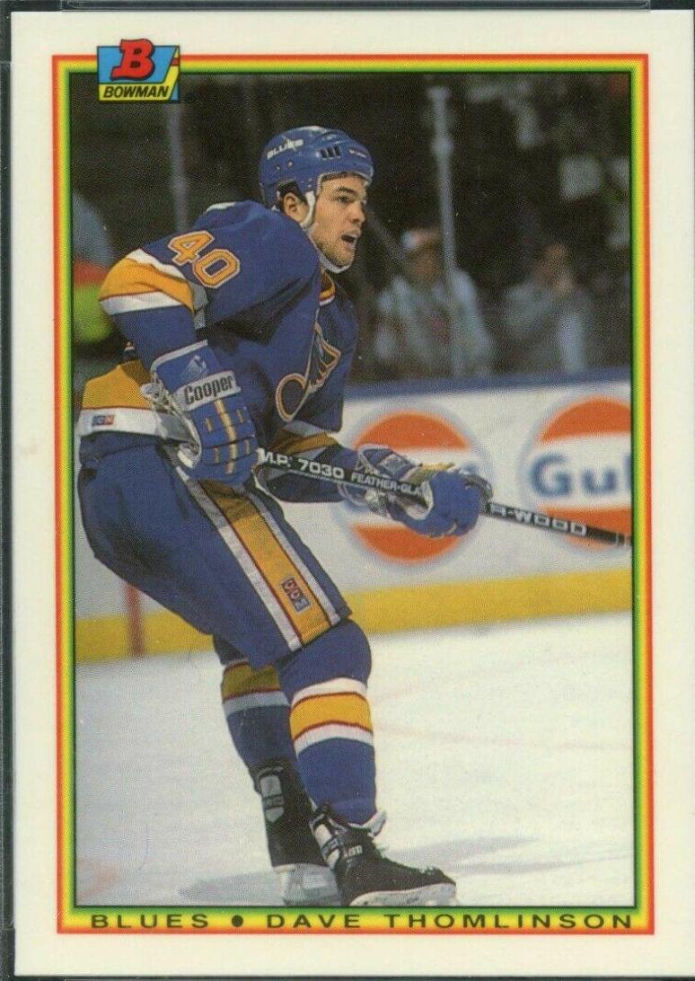 Dave Thomlinson #21 Hockey Cards 1990 Bowman Tiffany
