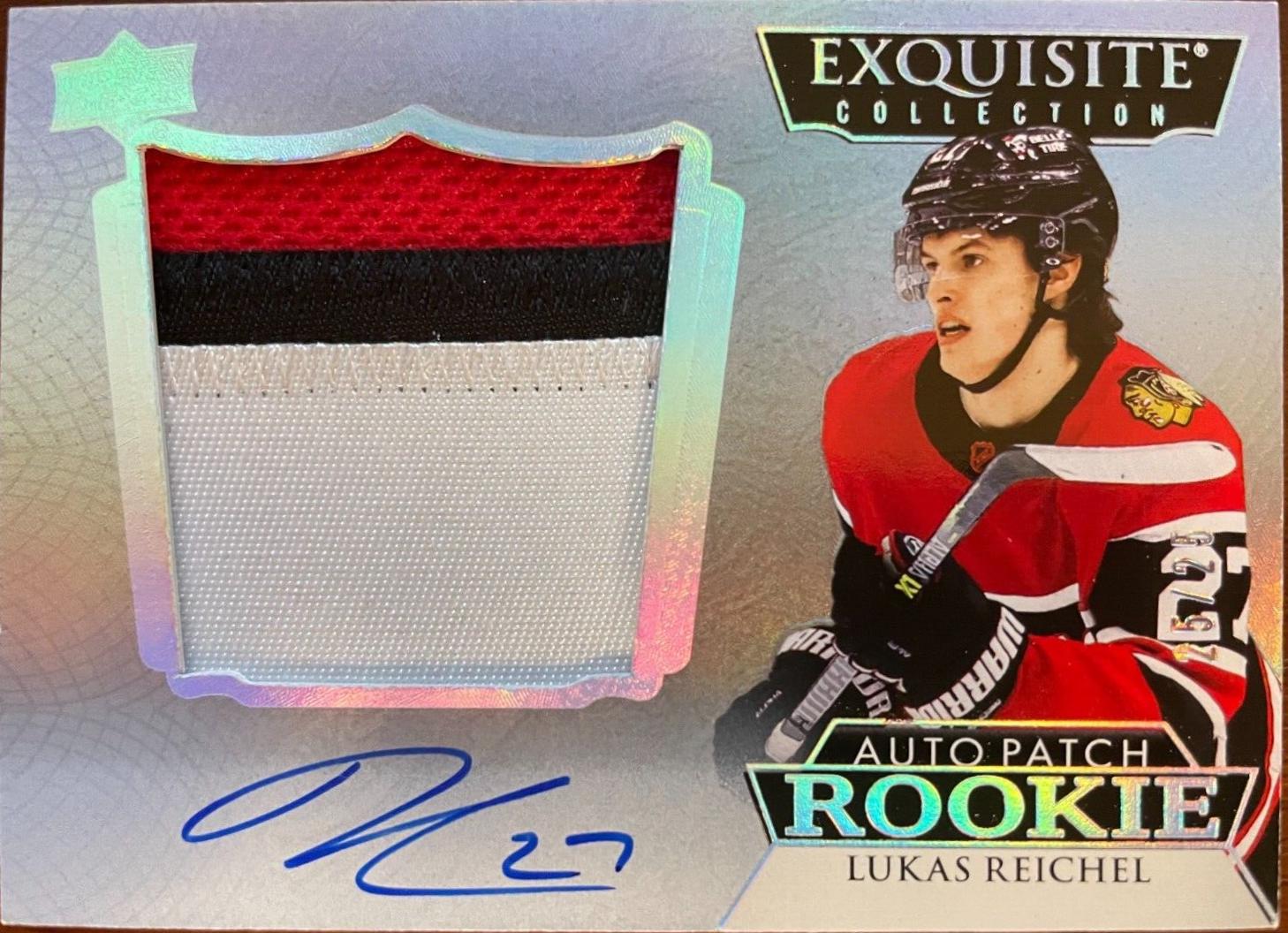 Lukas Reichel #EC-LR Hockey Cards 2022 Upper Deck The Cup Exquisite Rookie Auto Patch