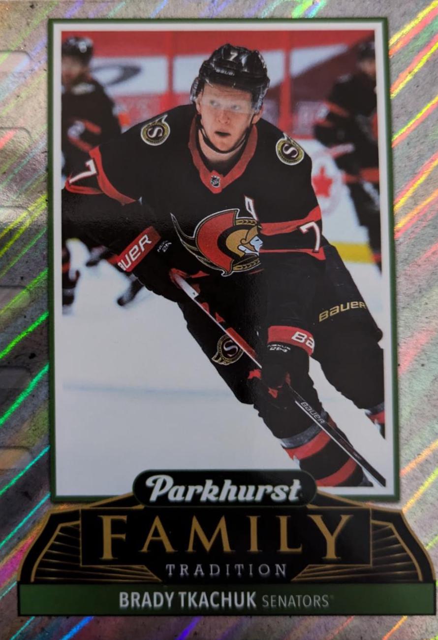 Brady Tkachuk #FT-6 Hockey Cards 2021 Parkhurst Family Tradition