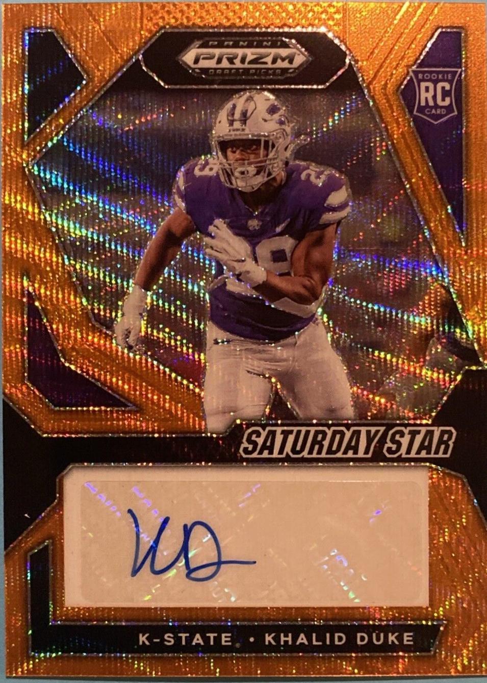 Khalid Duke [Orange Wave] #SSS-KDE Prices | 2024 Panini Prizm Draft ...