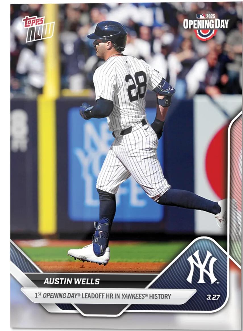 Austin Wells #8 2025 Topps Now Baseball