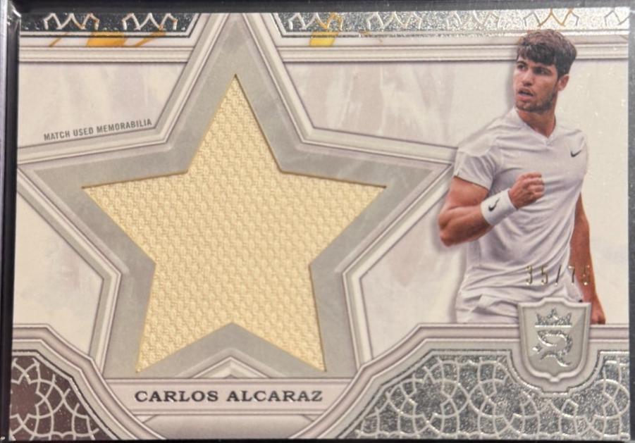 Carlos Alcaraz #SRR-CA Tennis Cards 2024 Topps Royalty Star Relic