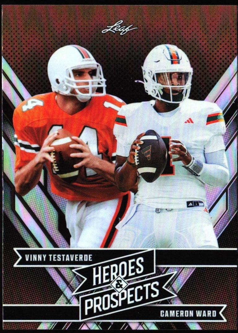 Vinny Testaverde / Cameron Ward #265 2024 Leaf Heroes & Prospects Football