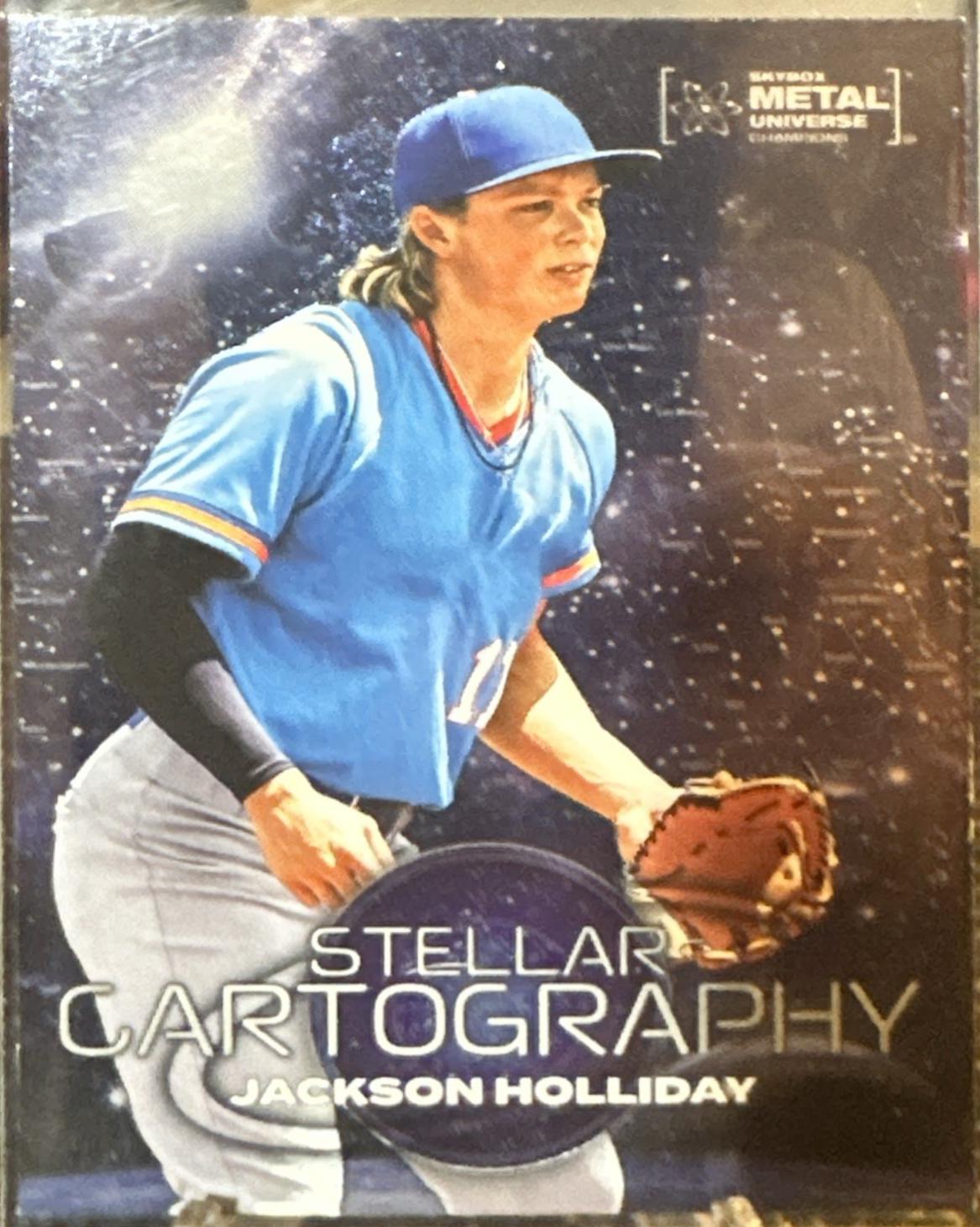 Jackson Holliday #145 Baseball Cards 2024 SkyBox Metal Universe Champions