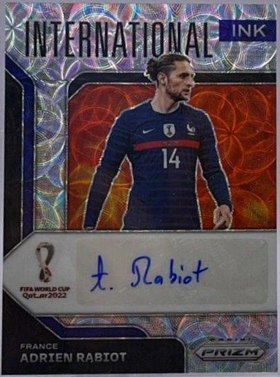 Adrien Rabiot Soccer Cards 2022 Panini Prizm World Cup International Ink Autograph