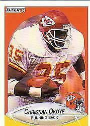 Christian Okoye #206 Football Cards 1990 Fleer