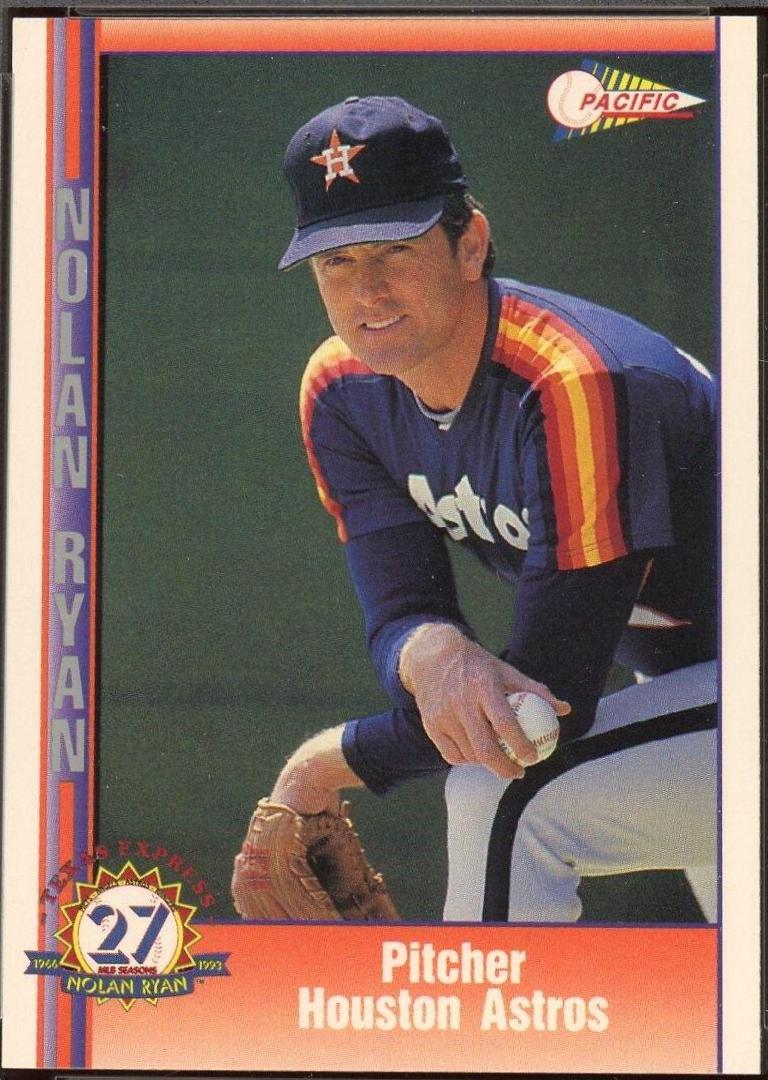 Pitcher Houston Astros #48 Baseball Cards 1993 Pacific Nolan Ryan 27th Season