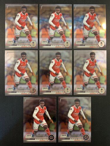 Bukayo Saka #72 Soccer Cards 2022 Stadium Club Chrome UEFA Competitions