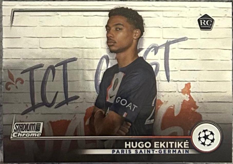 Hugo Ekitike #44 Soccer Cards 2022 Stadium Club Chrome UEFA Competitions