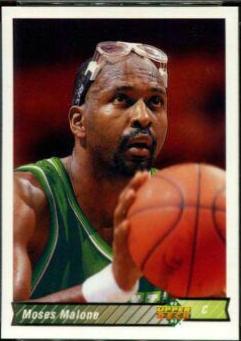 Moses Malone #301 Basketball Cards 1992 Upper Deck