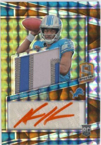 Hendon Hooker #31 Football Cards 2023 Panini Spectra Rookie Autograph Gold