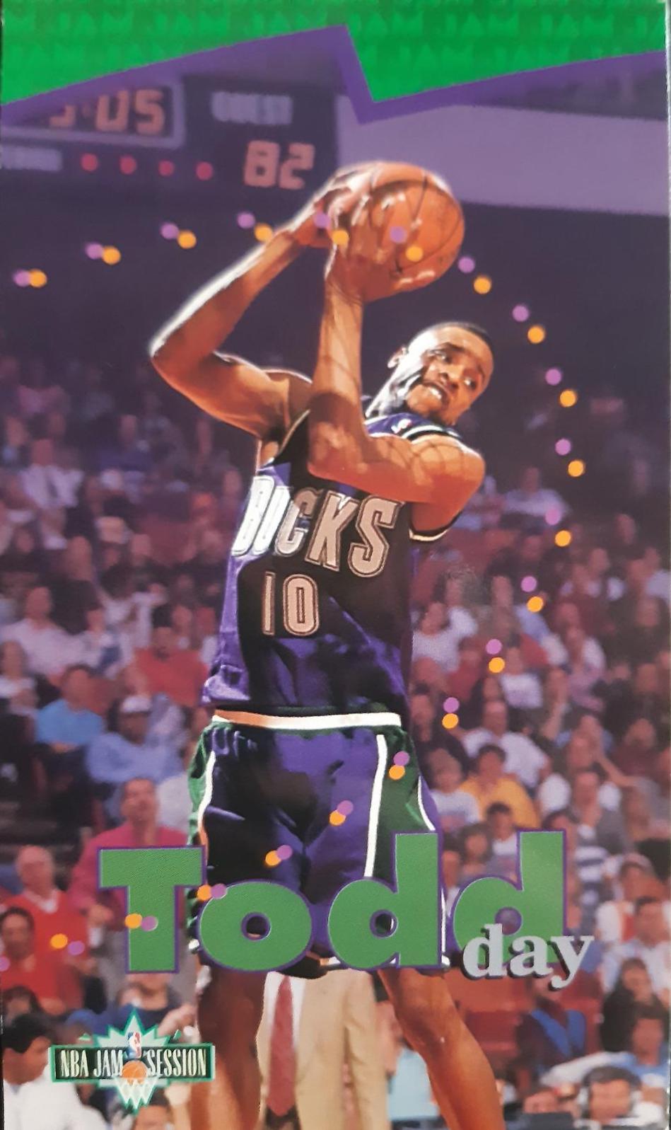 Todd Day #60 Basketball Cards 1995 Fleer Jam Session