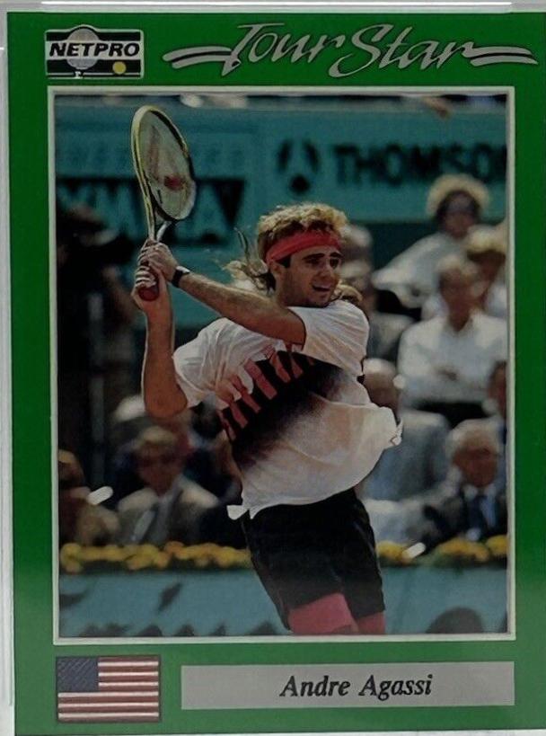 Andre Agassi #3 Tennis Cards 1991 NetPro Tour Stars
