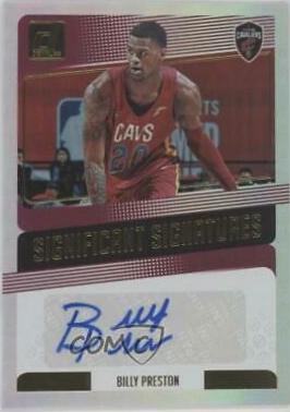 Billy Preston #BPS Basketball Cards 2018 Panini Donruss Significant Signatures