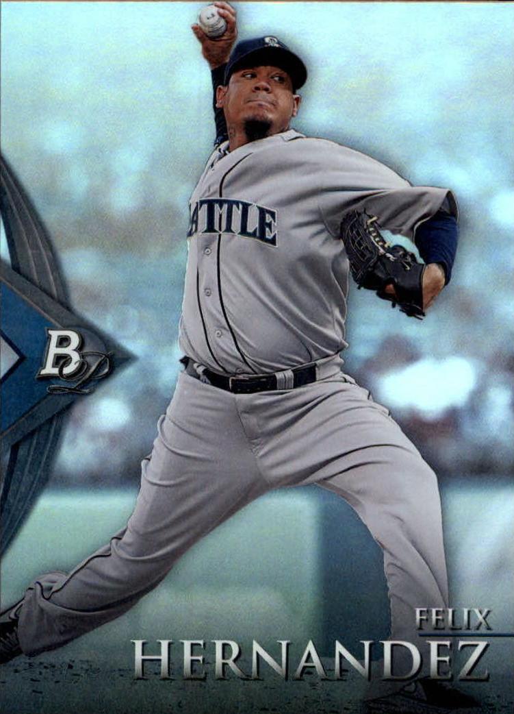 Felix Hernandez #17 Baseball Cards 2014 Bowman Platinum
