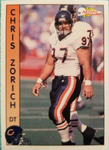Chris Zorich #38 Football Cards 1992 Pacific
