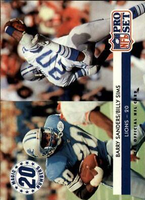 Barry Sanders, Billy Sims #349 Football Cards 1992 Pro Set